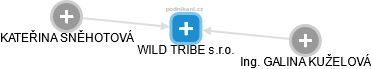 WILD TRIBE s.r.o. - náhled vizuálního zobrazení vztahů obchodního rejstříku