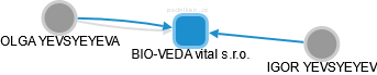 BIO-VEDA vital s.r.o. - náhled vizuálního zobrazení vztahů obchodního rejstříku