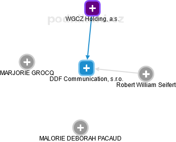 DDF Communication, s.r.o. - náhled vizuálního zobrazení vztahů obchodního rejstříku