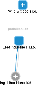 Leef Industries s.r.o. - náhled vizuálního zobrazení vztahů obchodního rejstříku