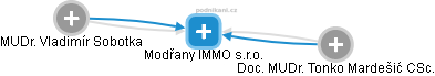 Modřany IMMO s.r.o. - náhled vizuálního zobrazení vztahů obchodního rejstříku