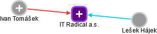 IT Radical a.s. - náhled vizuálního zobrazení vztahů obchodního rejstříku