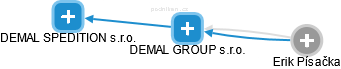 DEMAL GROUP s.r.o. - náhled vizuálního zobrazení vztahů obchodního rejstříku