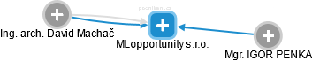 MLopportunity s.r.o. - náhled vizuálního zobrazení vztahů obchodního rejstříku