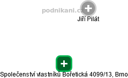 Společenství vlastníků Bořetická 4099/13, Brno - náhled vizuálního zobrazení vztahů obchodního rejstříku