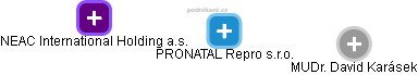 PRONATAL Repro s.r.o. - náhled vizuálního zobrazení vztahů obchodního rejstříku