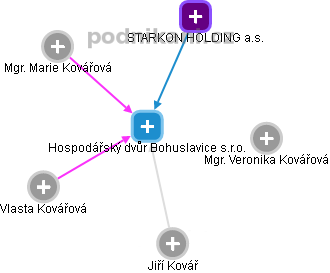 Hospodářský dvůr Bohuslavice s.r.o. - náhled vizuálního zobrazení vztahů obchodního rejstříku