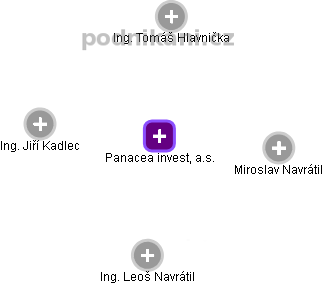 Panacea invest, a.s. - náhled vizuálního zobrazení vztahů obchodního rejstříku