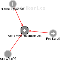 World MMA Federation z.s. - náhled vizuálního zobrazení vztahů obchodního rejstříku