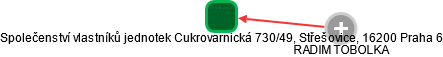 Společenství vlastníků jednotek Cukrovarnická 730/49, Střešovice, 16200 Praha 6 - náhled vizuálního zobrazení vztahů obchodního rejstříku