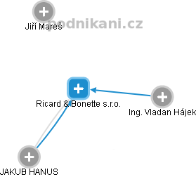 Ricard & Bonette s.r.o. - náhled vizuálního zobrazení vztahů obchodního rejstříku