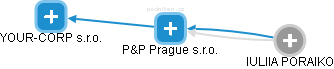 P&P Prague s.r.o. - náhled vizuálního zobrazení vztahů obchodního rejstříku