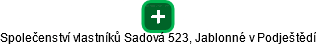 Společenství vlastníků Sadová 523, Jablonné v Podještědí - náhled vizuálního zobrazení vztahů obchodního rejstříku