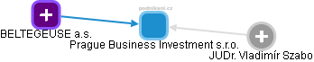Prague Business Investment s.r.o. - náhled vizuálního zobrazení vztahů obchodního rejstříku