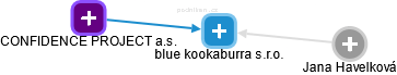blue kookaburra s.r.o. - náhled vizuálního zobrazení vztahů obchodního rejstříku