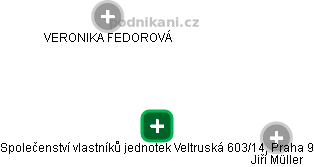 Společenství vlastníků jednotek Veltruská 603/14, Praha 9 - náhled vizuálního zobrazení vztahů obchodního rejstříku