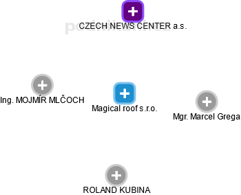 Magical roof s.r.o. - náhled vizuálního zobrazení vztahů obchodního rejstříku