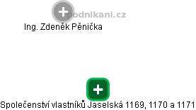 Společenství vlastníků Jaselská 1169, 1170 a 1171 - náhled vizuálního zobrazení vztahů obchodního rejstříku