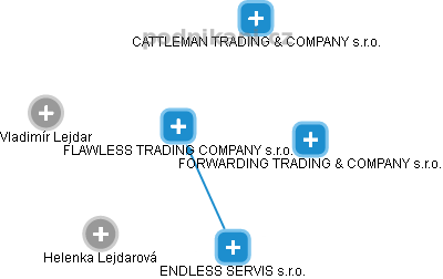 FLAWLESS TRADING COMPANY s.r.o. - náhled vizuálního zobrazení vztahů obchodního rejstříku