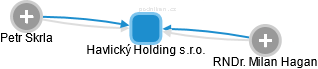 Havlický Holding s.r.o. - náhled vizuálního zobrazení vztahů obchodního rejstříku