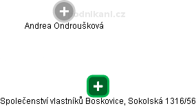 Společenství vlastníků Boskovice, Sokolská 1316/56 - náhled vizuálního zobrazení vztahů obchodního rejstříku
