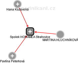 Spolek HORAMEA Strahovice - náhled vizuálního zobrazení vztahů obchodního rejstříku