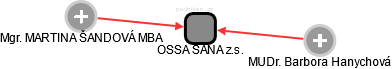 OSSA SANA z.s. - náhled vizuálního zobrazení vztahů obchodního rejstříku