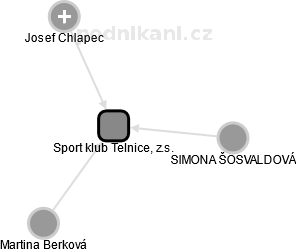 Sport klub Telnice, z.s. - náhled vizuálního zobrazení vztahů obchodního rejstříku