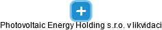 Photovoltaic Energy Holding s.r.o. v likvidaci - náhled vizuálního zobrazení vztahů obchodního rejstříku
