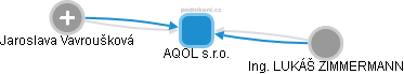 AQOL s.r.o. - náhled vizuálního zobrazení vztahů obchodního rejstříku