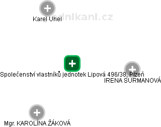 Společenství vlastníků jednotek Lipová 496/38, Plzeň - náhled vizuálního zobrazení vztahů obchodního rejstříku