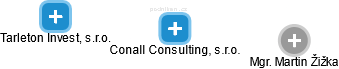 Conall Consulting, s.r.o. - náhled vizuálního zobrazení vztahů obchodního rejstříku
