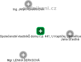 Společenství vlastníků domu č.p. 441, U Kapličky, Litoměřice - náhled vizuálního zobrazení vztahů obchodního rejstříku