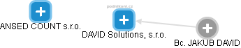 DAVID Solutions, s.r.o. - náhled vizuálního zobrazení vztahů obchodního rejstříku