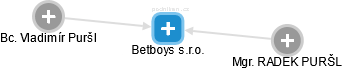 Betboys s.r.o. - náhled vizuálního zobrazení vztahů obchodního rejstříku