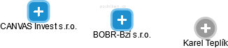 BOBR-Bzí s.r.o. - náhled vizuálního zobrazení vztahů obchodního rejstříku