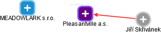 Pleasantville a.s. - náhled vizuálního zobrazení vztahů obchodního rejstříku