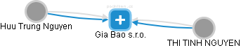 Gia Bao s.r.o. - náhled vizuálního zobrazení vztahů obchodního rejstříku