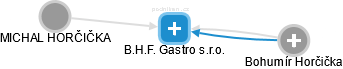 B.H.F. Gastro s.r.o. - náhled vizuálního zobrazení vztahů obchodního rejstříku