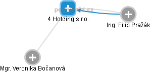 4 Holding s.r.o. - náhled vizuálního zobrazení vztahů obchodního rejstříku