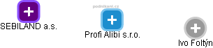 Profi Alibi s.r.o. - náhled vizuálního zobrazení vztahů obchodního rejstříku