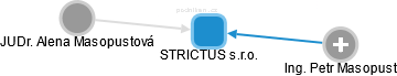 STRICTUS s.r.o. - náhled vizuálního zobrazení vztahů obchodního rejstříku