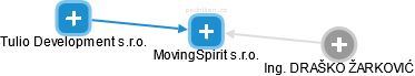 MovingSpirit s.r.o. - náhled vizuálního zobrazení vztahů obchodního rejstříku