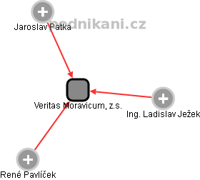Veritas Moravicum, z.s. - náhled vizuálního zobrazení vztahů obchodního rejstříku