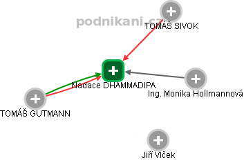 Nadace DHAMMADIPA - náhled vizuálního zobrazení vztahů obchodního rejstříku