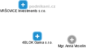 4BLOK Gama s.r.o. - náhled vizuálního zobrazení vztahů obchodního rejstříku