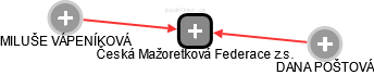Česká Mažoretková Federace z.s. - náhled vizuálního zobrazení vztahů obchodního rejstříku