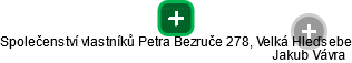 Společenství vlastníků Petra Bezruče 278, Velká Hleďsebe - náhled vizuálního zobrazení vztahů obchodního rejstříku