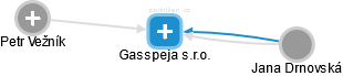 Gasspeja s.r.o. - náhled vizuálního zobrazení vztahů obchodního rejstříku