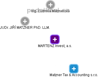 MARTENZ Invest, a.s. - náhled vizuálního zobrazení vztahů obchodního rejstříku